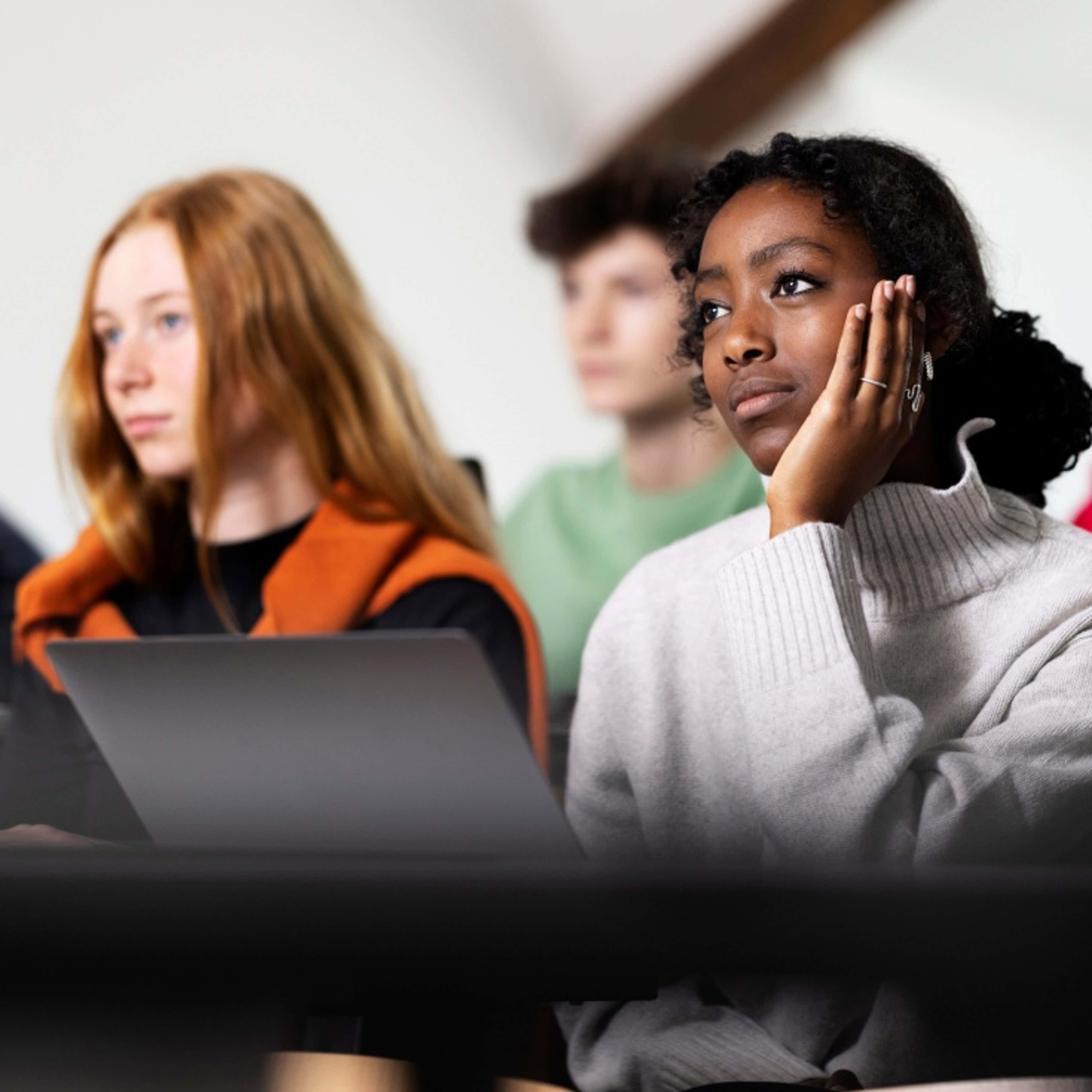 Person looking at camera