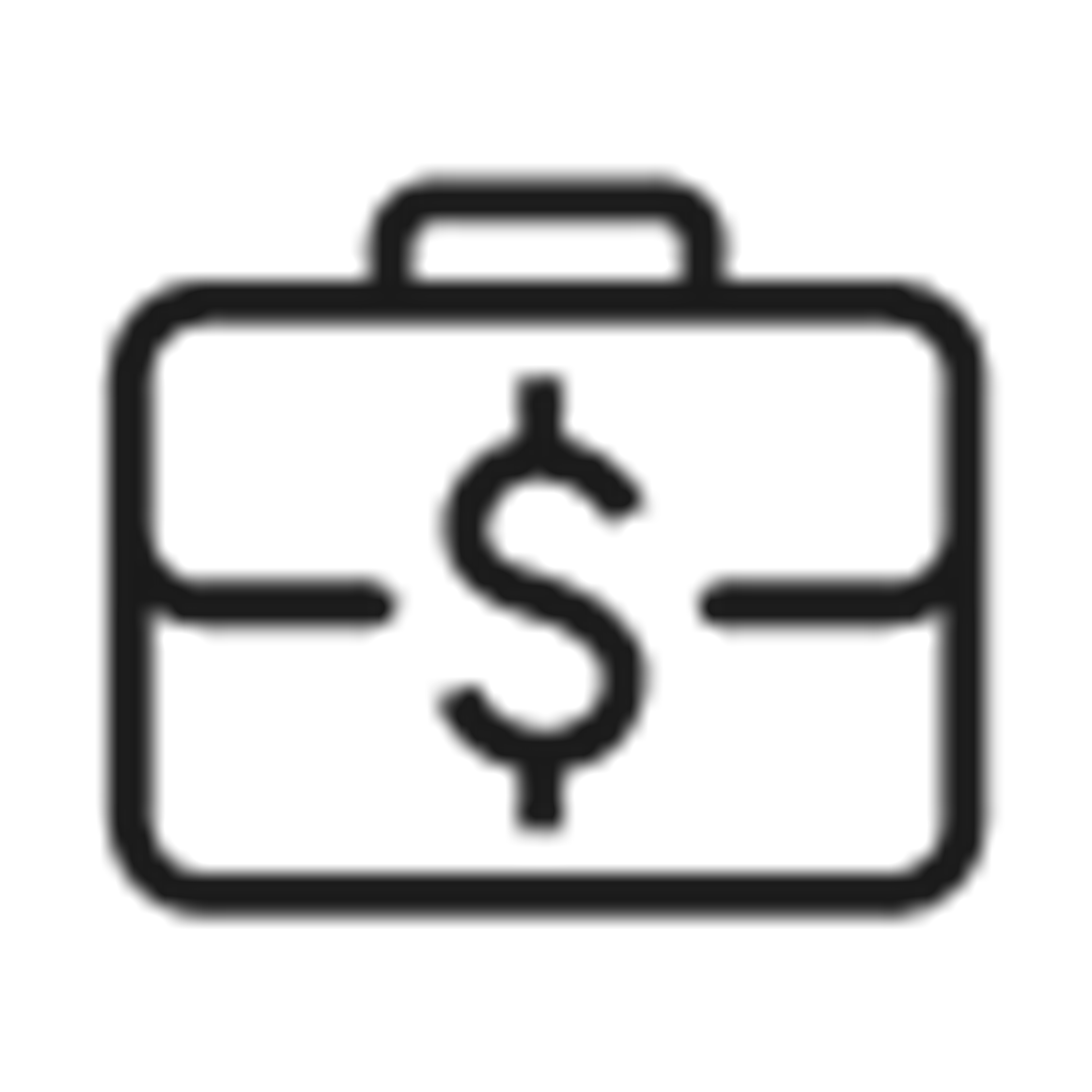 Briefcase with money symbol icon