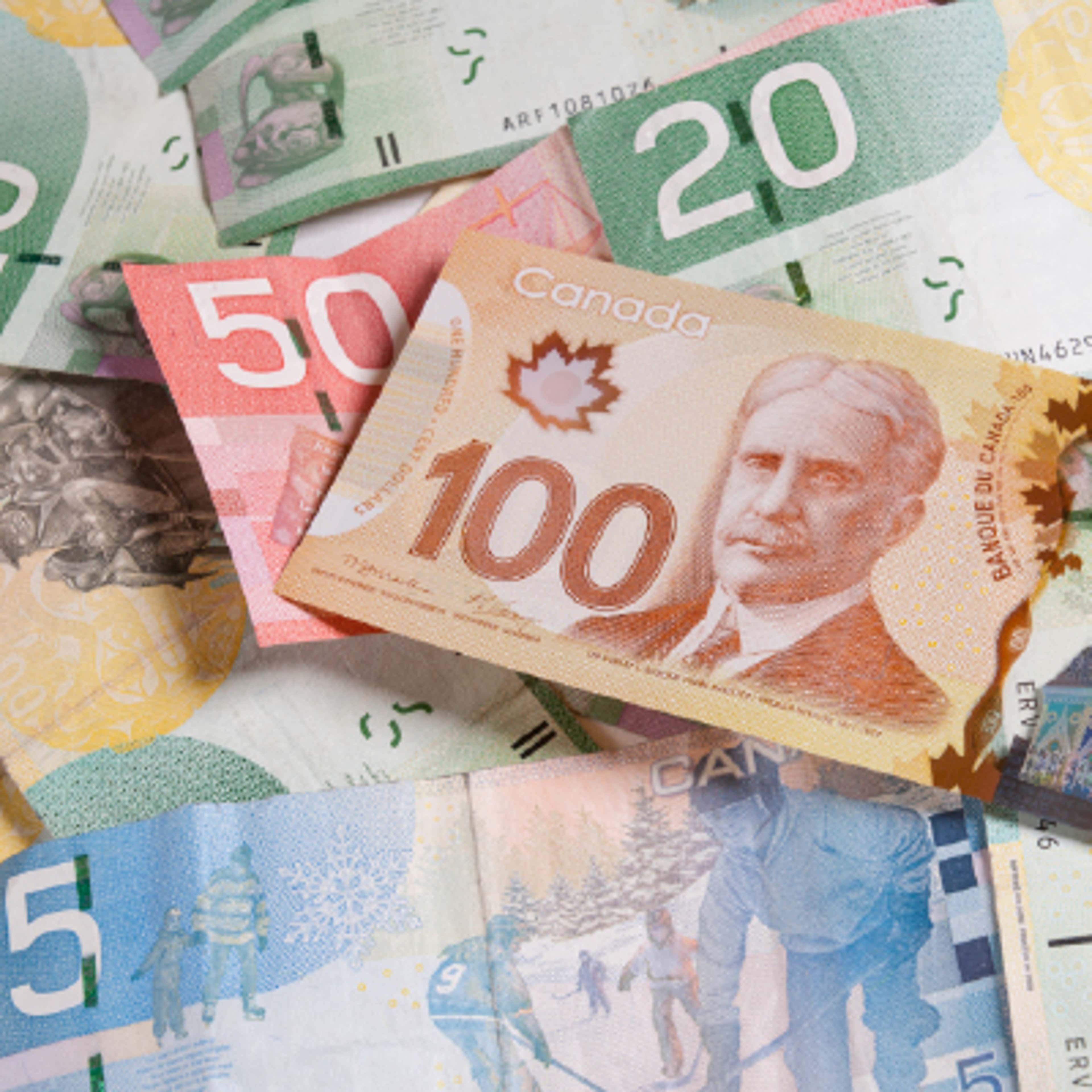 Canadian dollar bills