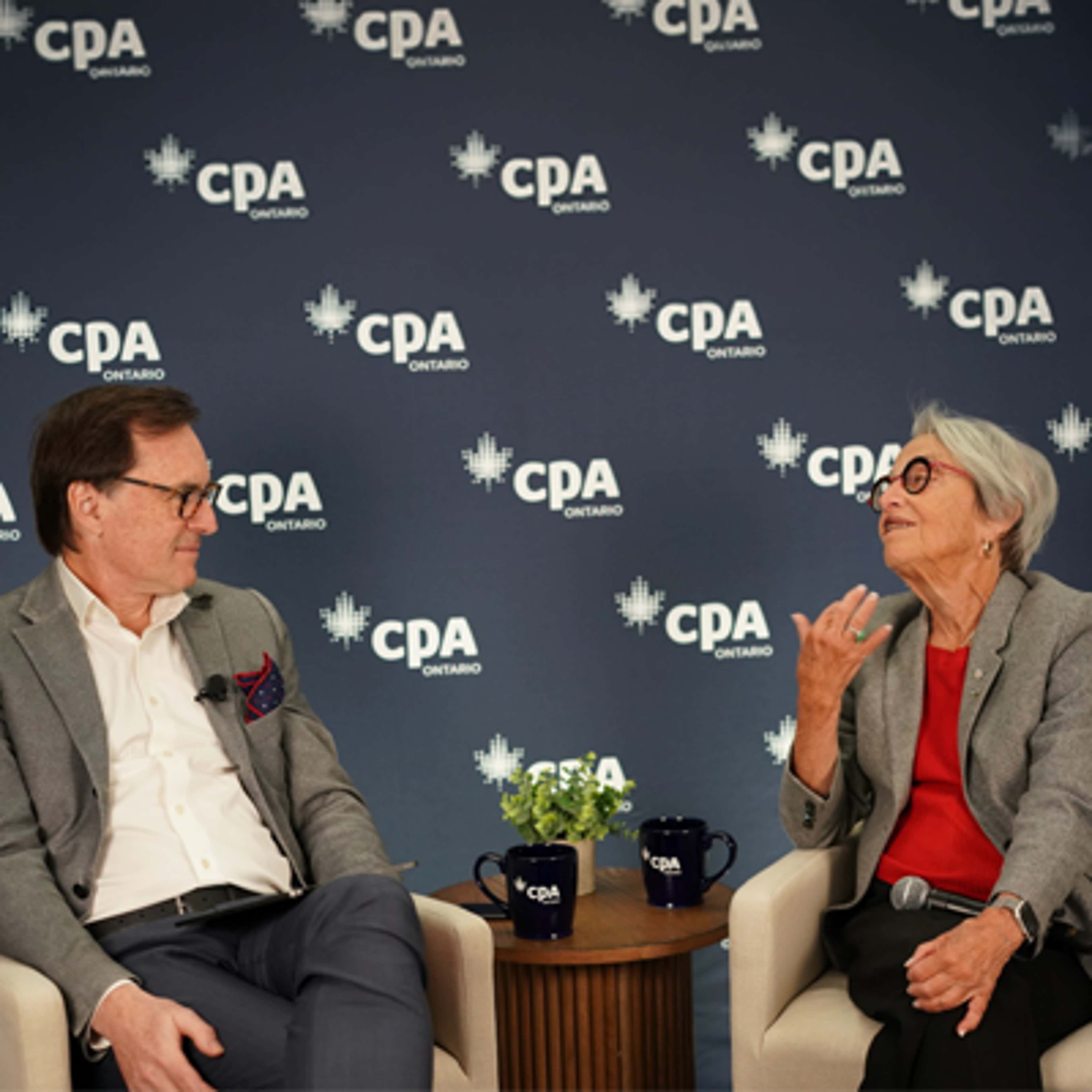 Rudyard Griffiths with Professor Janice Gross Stein