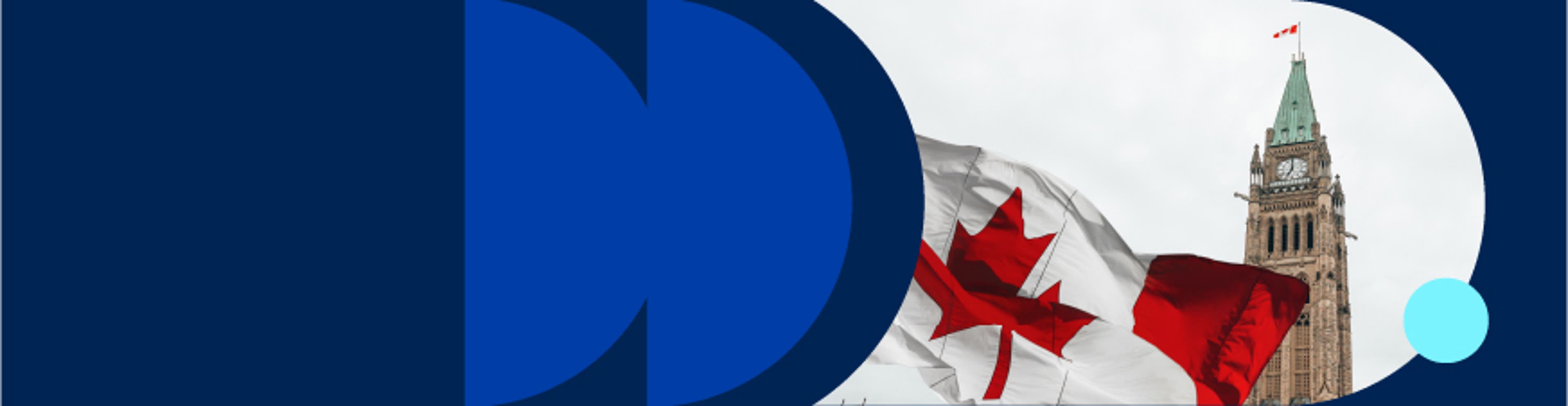 Canadian flag and parliament hill