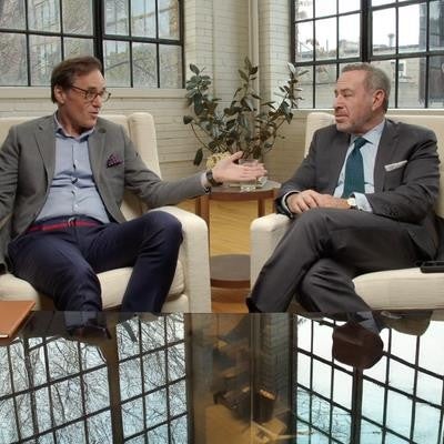 David Frum, Canadian-American political commentator and staff writer at The Atlantic, and Rudyard Griffiths, Chair and moderator of the Munk Debates