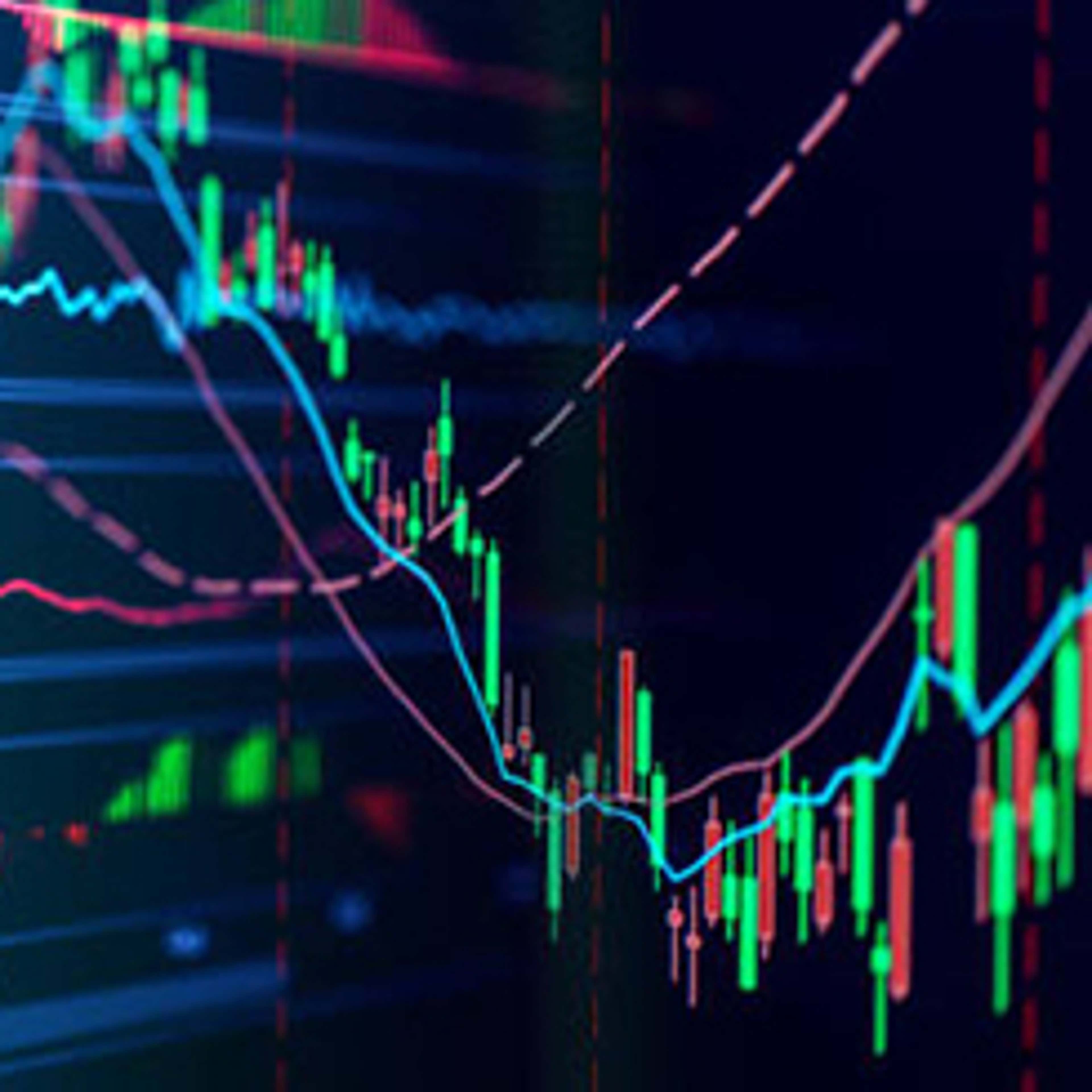 Digital graph with many vertical lines