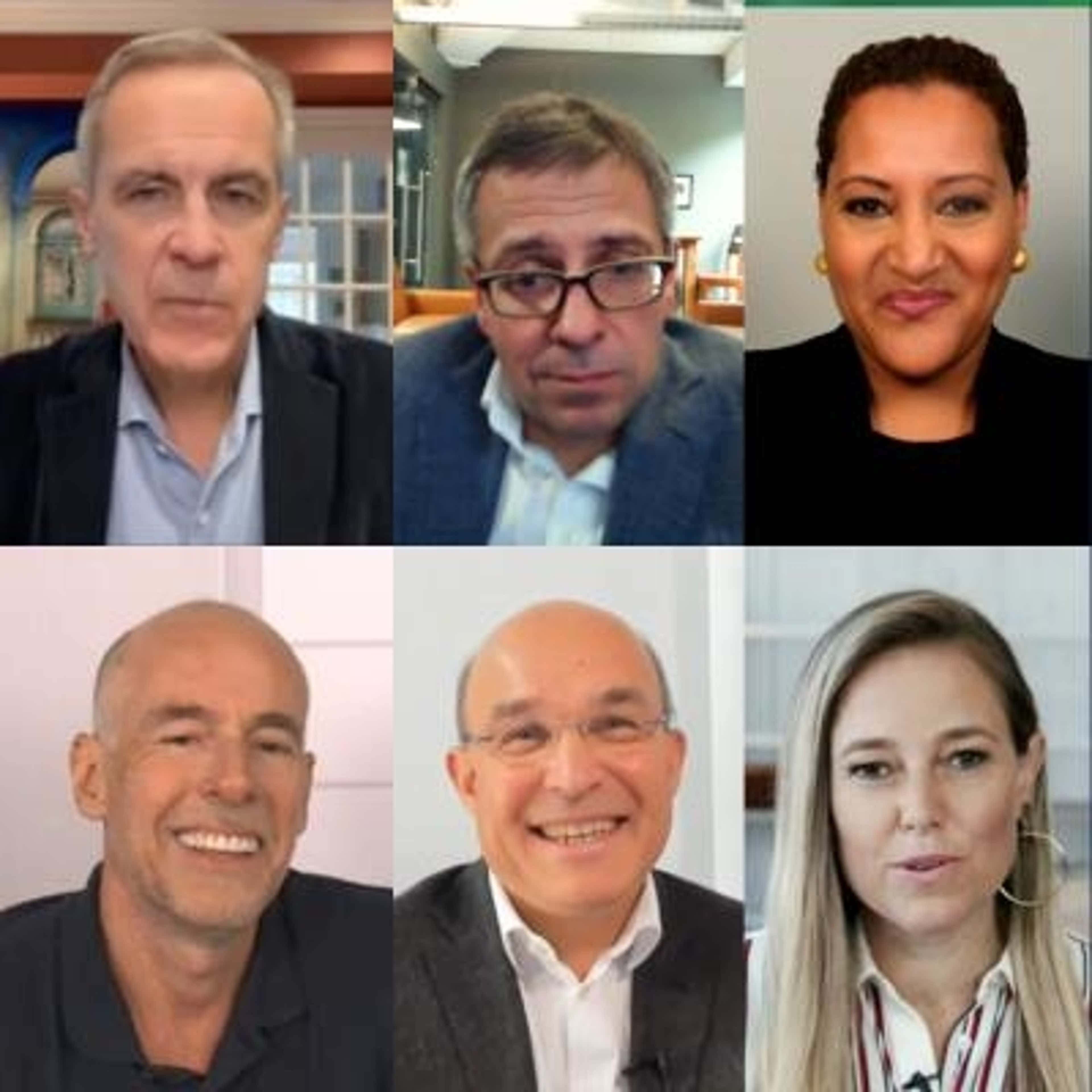 Prime Minister of Canada Mark Carney, CNN foreign correspondent Fareed Zakaria, author and motivational speaker Simon Sinek, geopolitical analyst Ian Bremmer, journalist Nicole Perlroth, and entrepreneur and author Scott Galloway