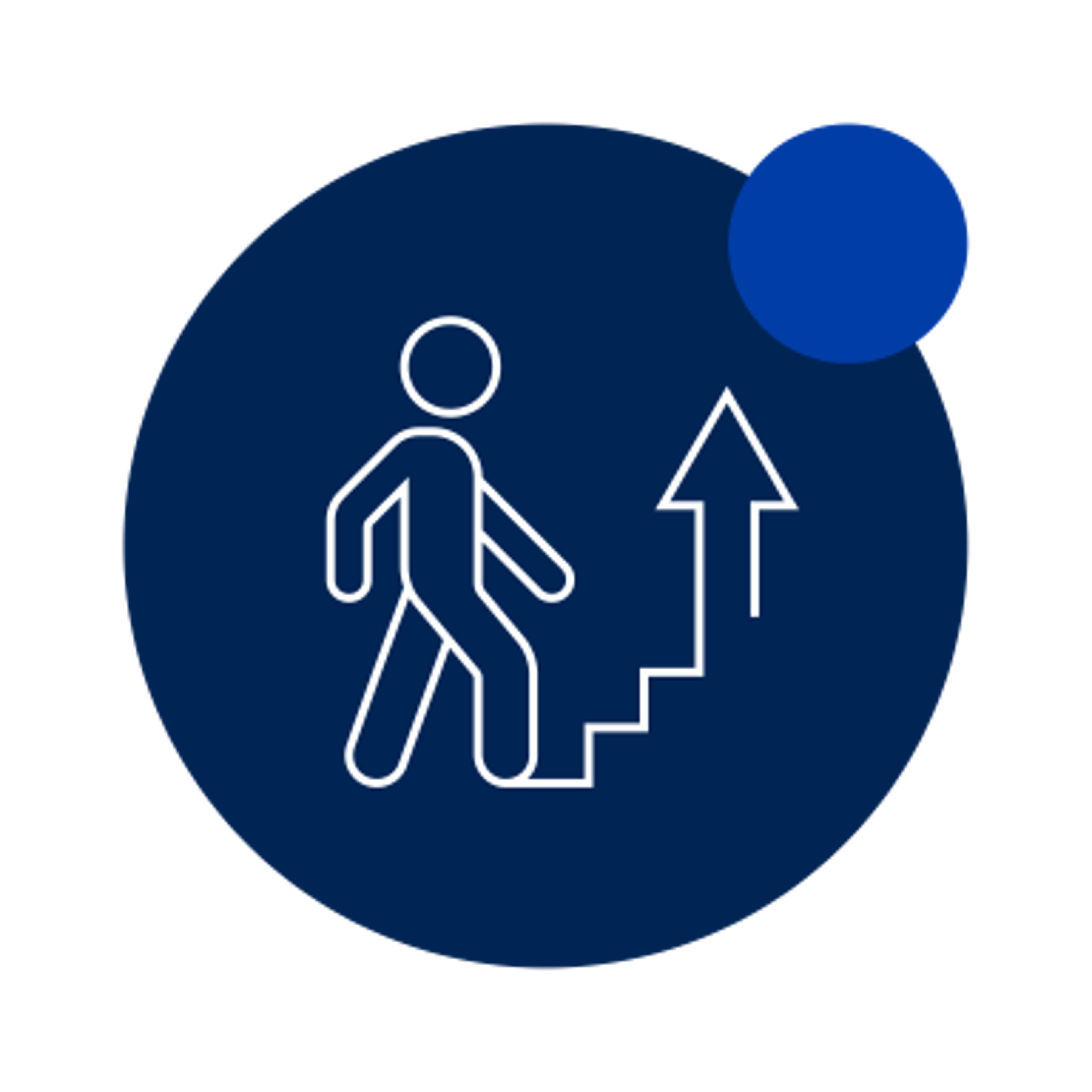 Person advancing icon