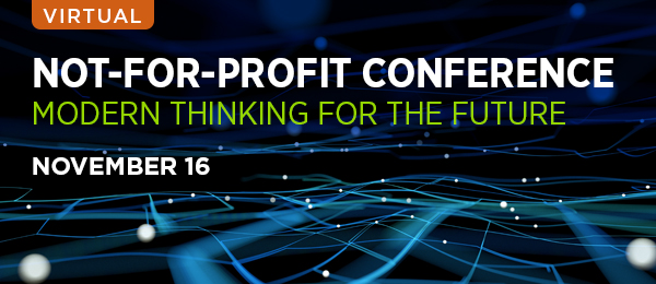 Virtual Not-For-Profit Conference. Modern Thinking for the Future. November 16th.