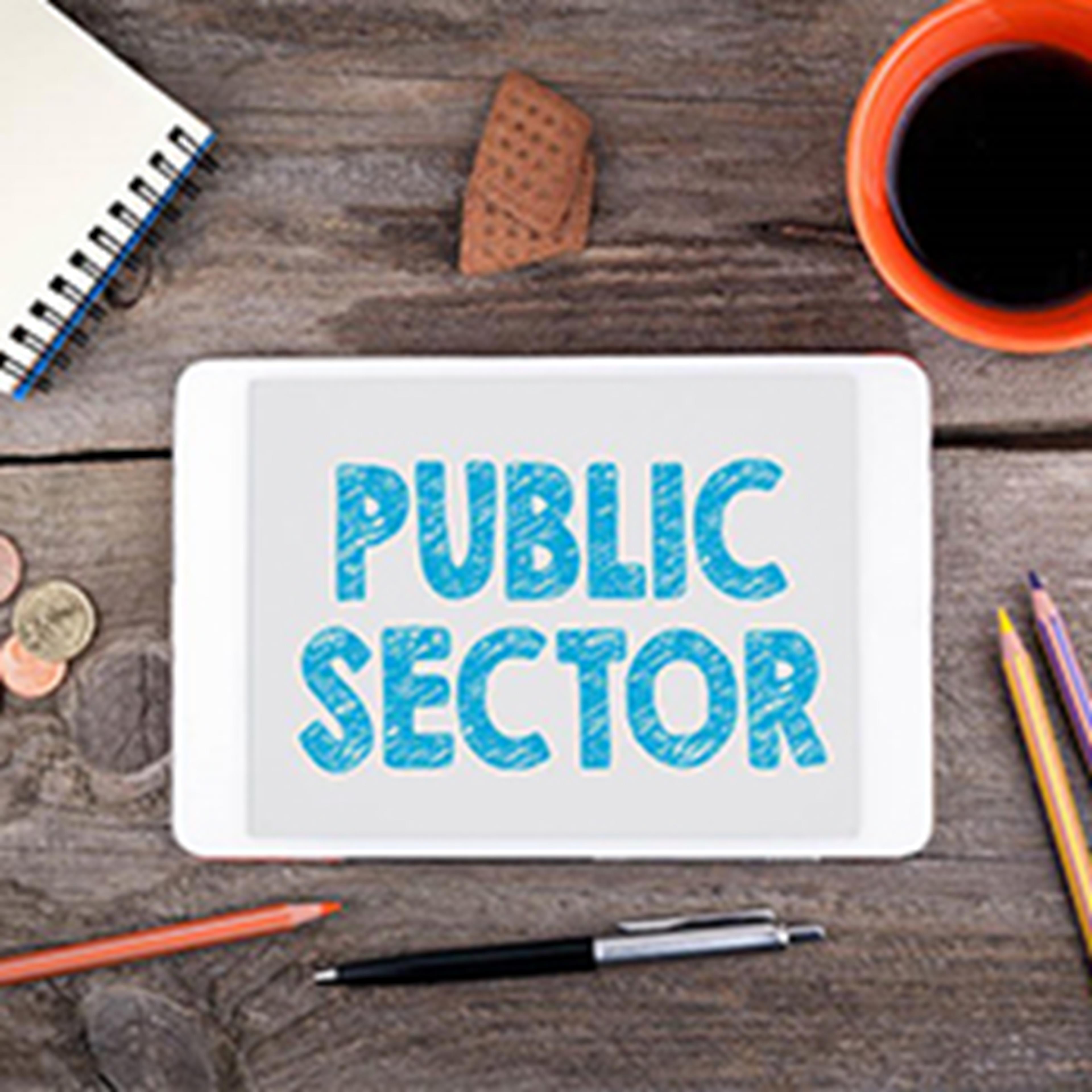 public sector written on tablet