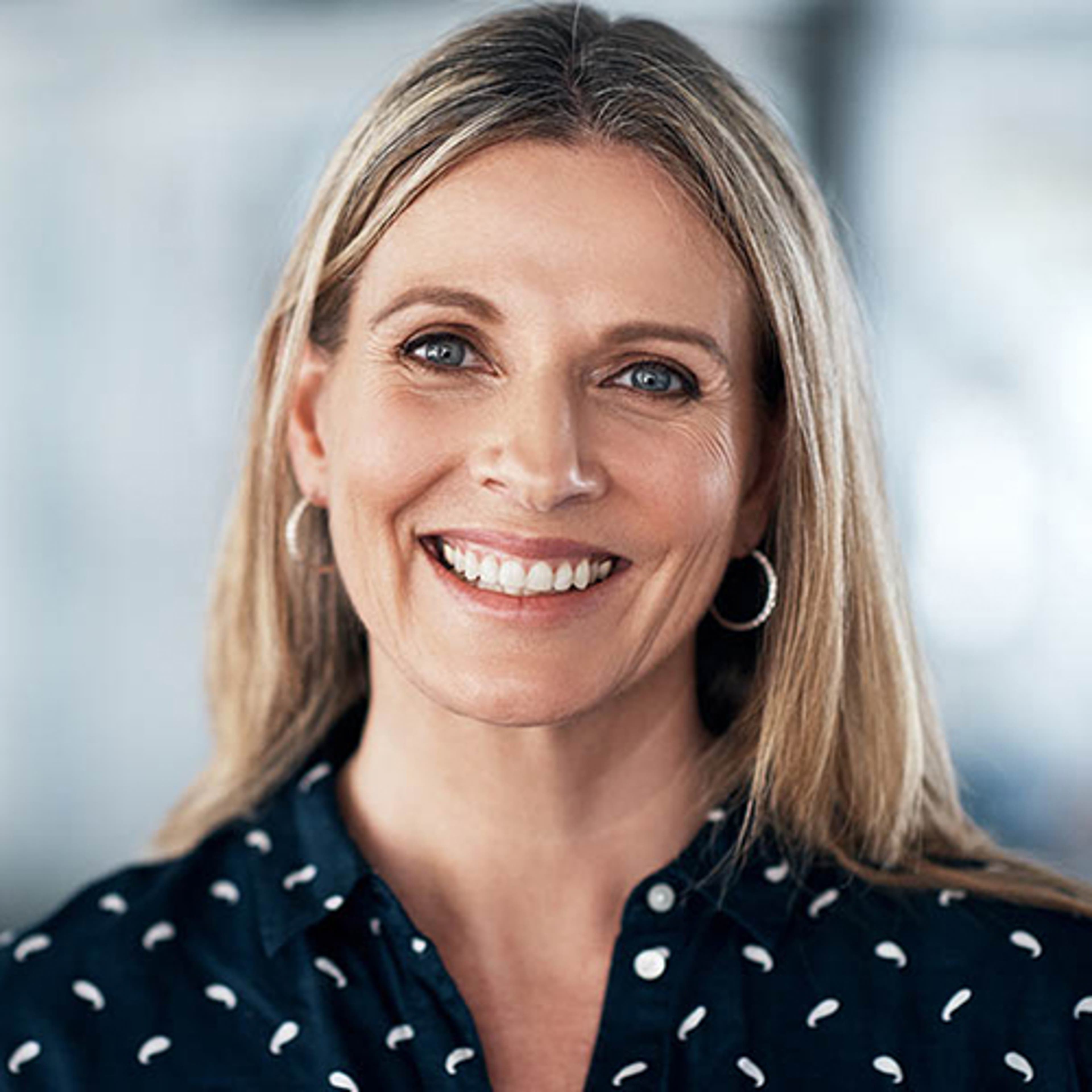 Woman smiling at camera