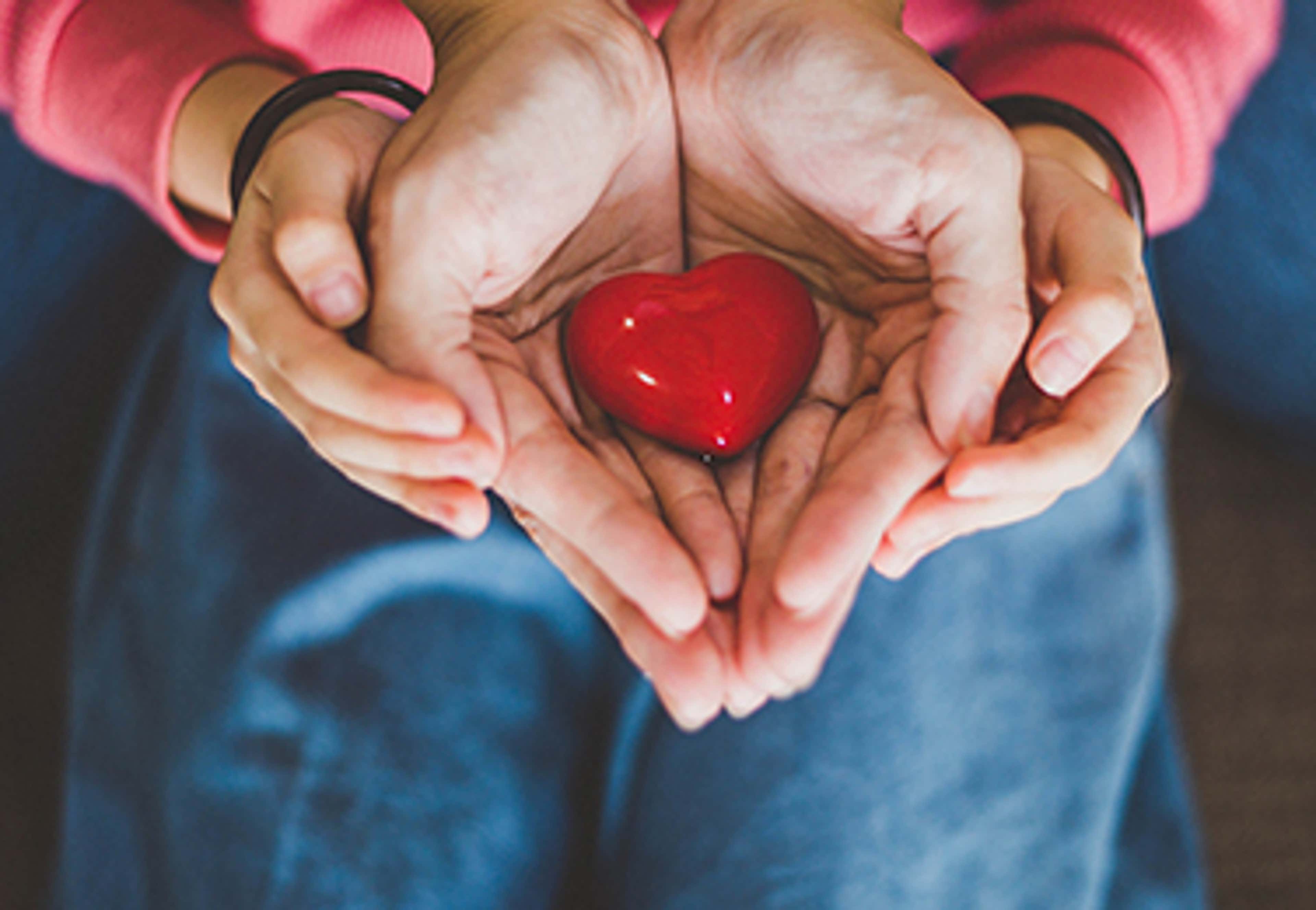 Heart in hands