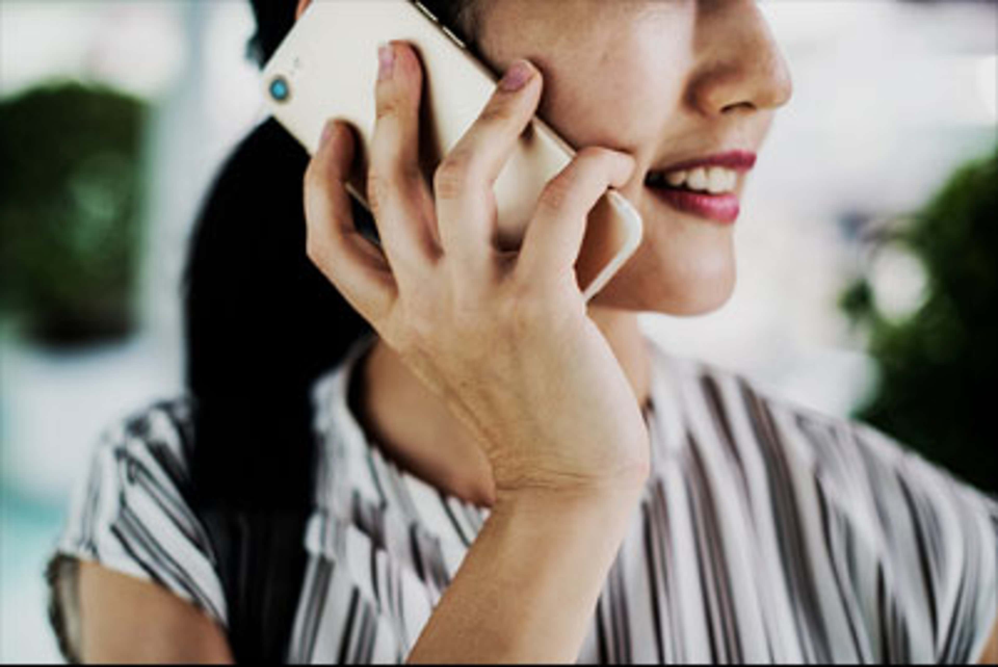 Woman on a mobile phone