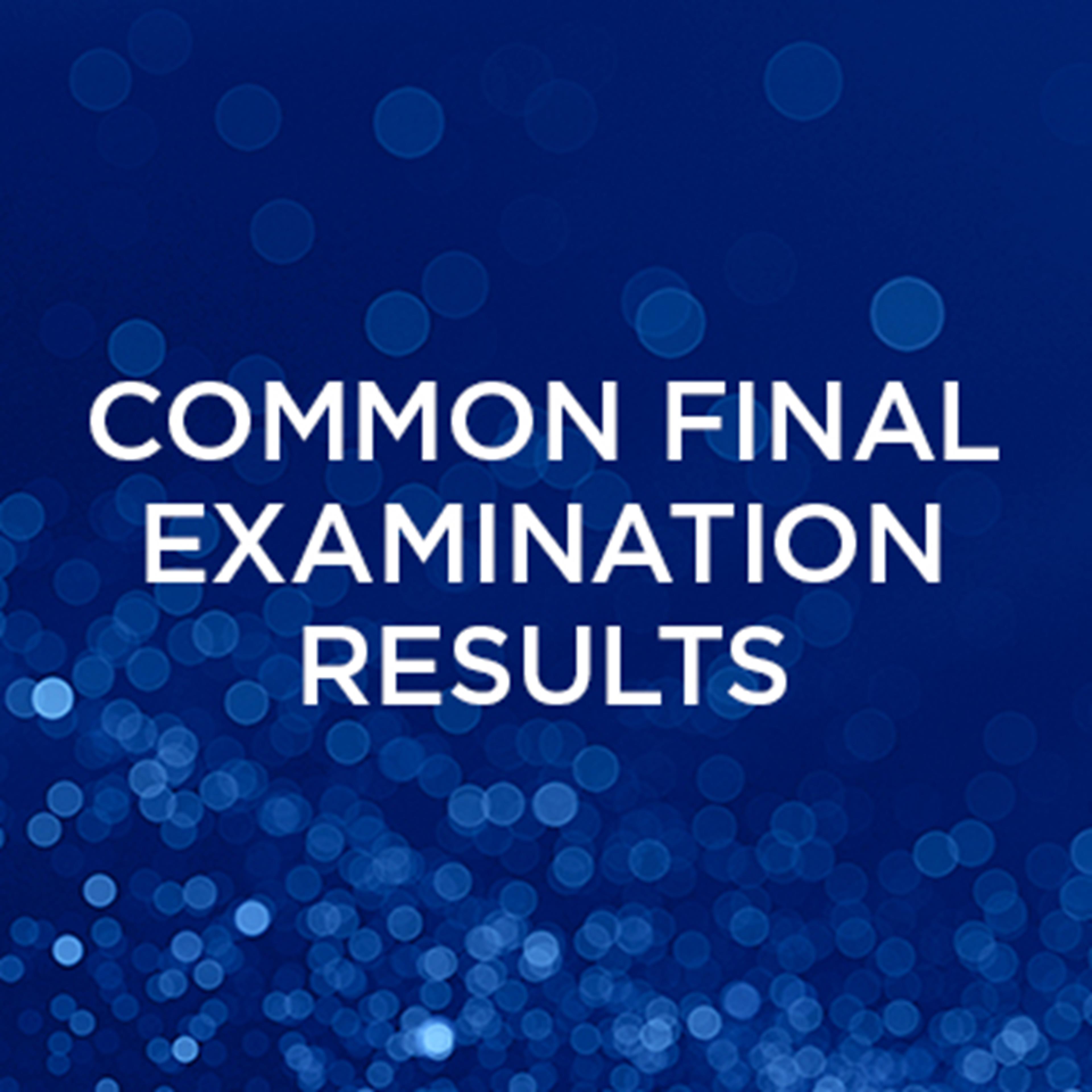 Common final examination results