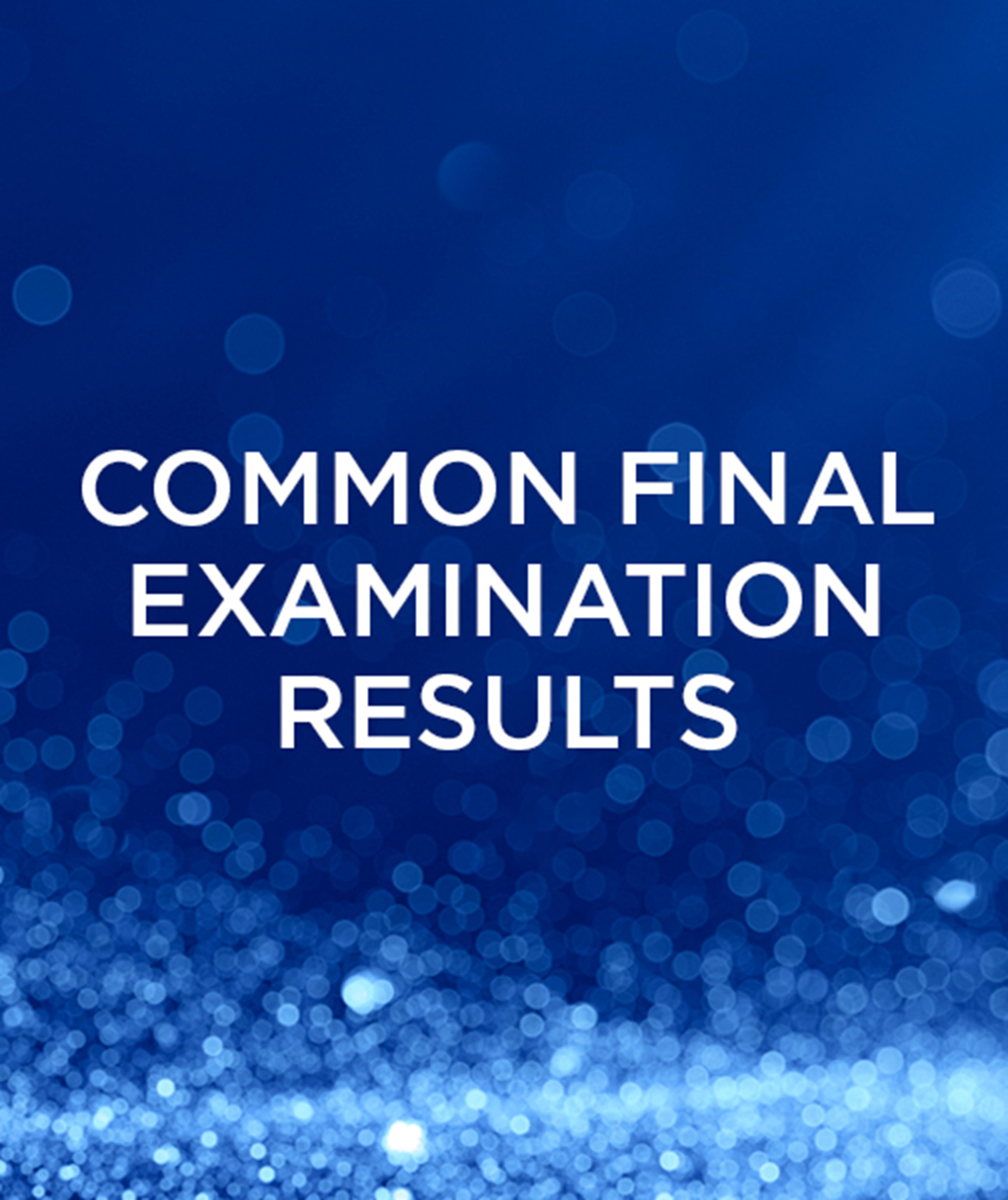 Common final examination results