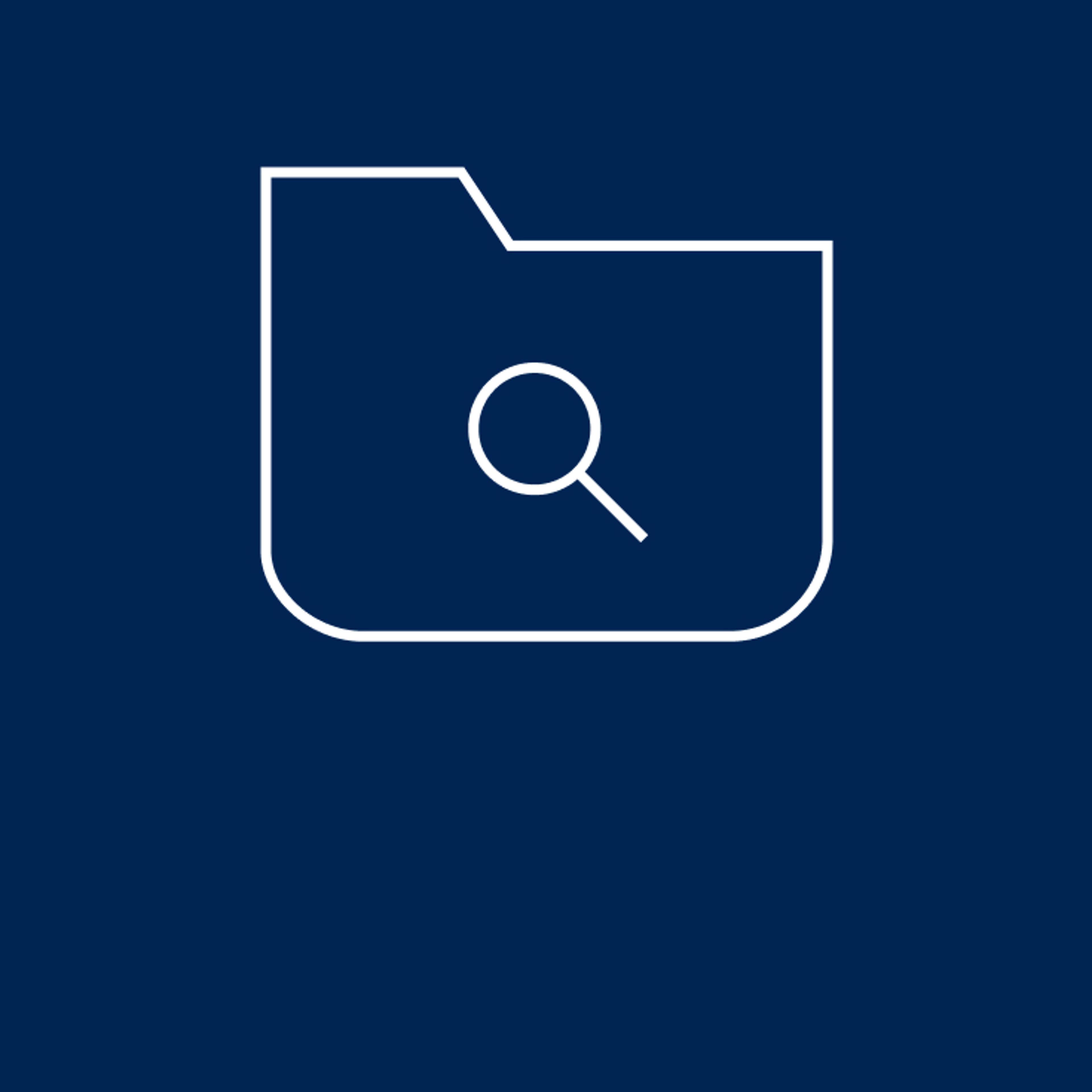 file folder with magnifying glass inside