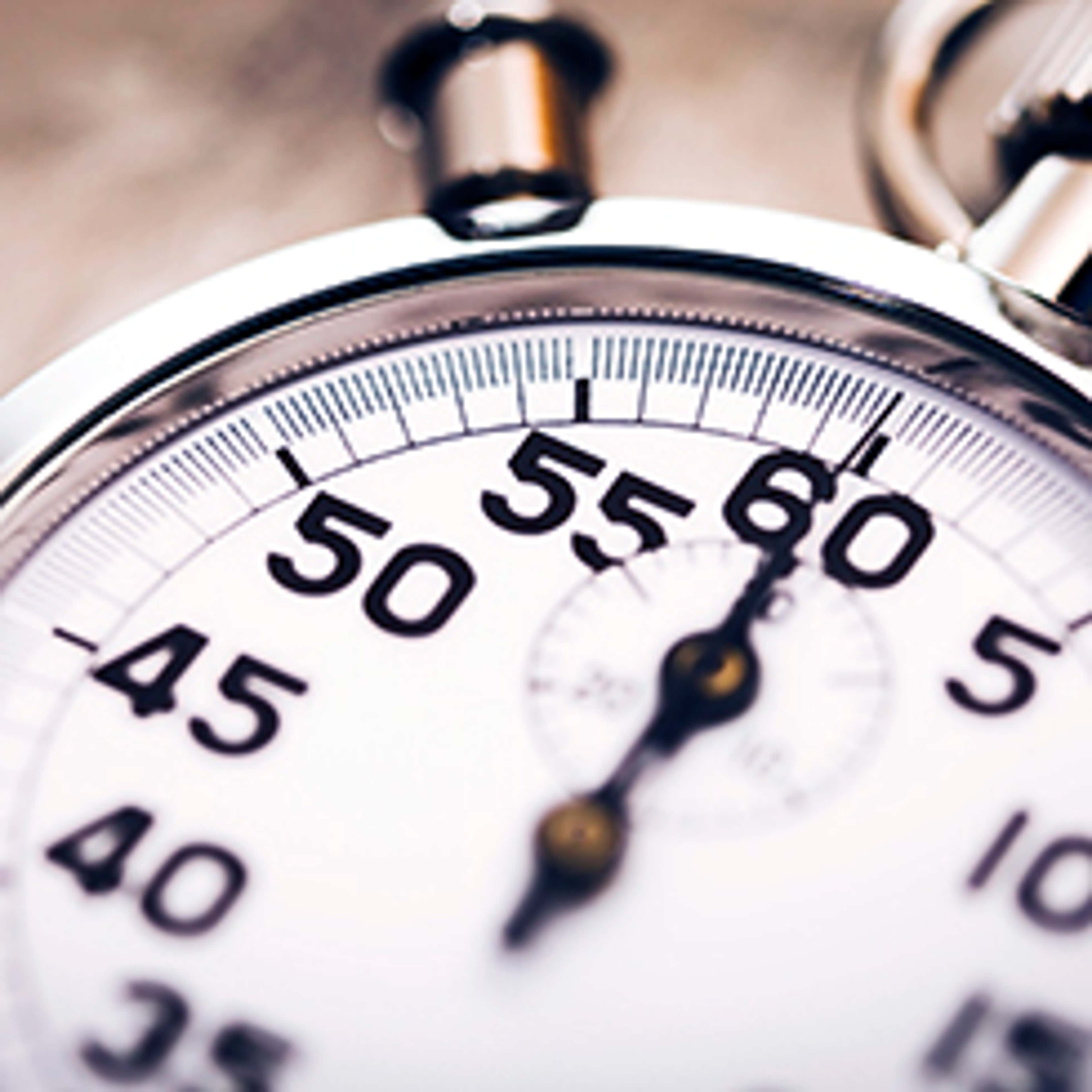 Close-up view of a stop-watch