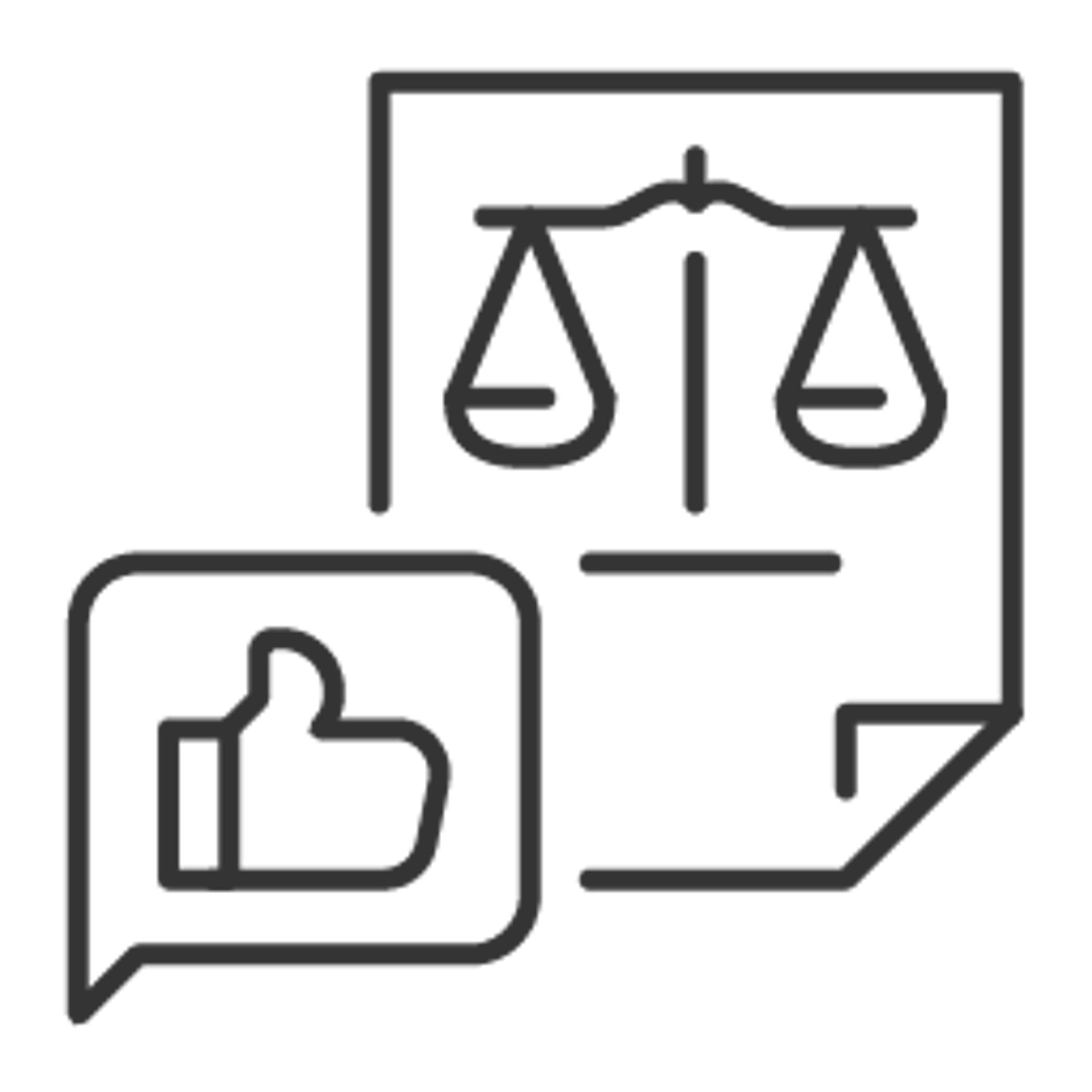 Icon with a scale and the like button