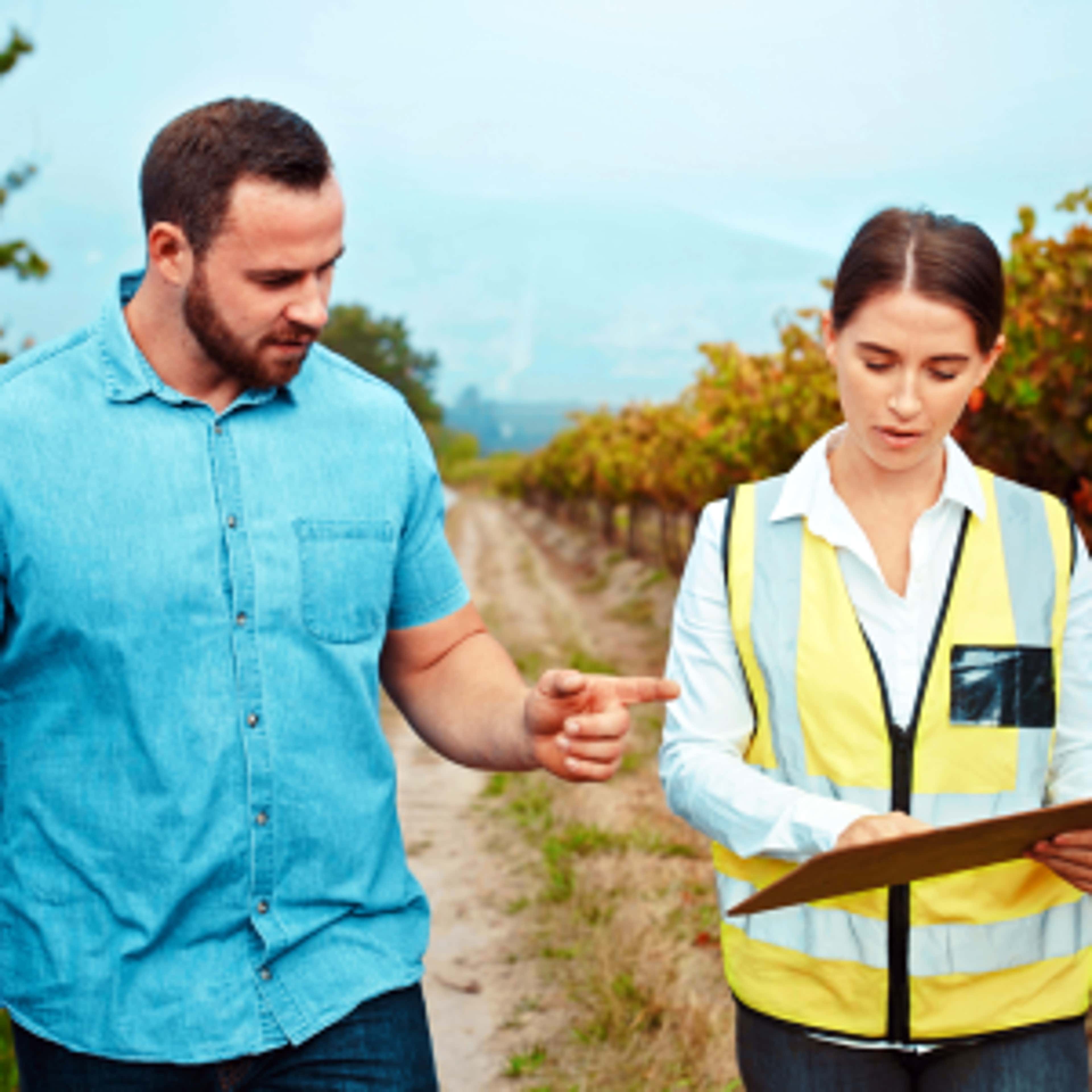 Two individuals are talking with each other